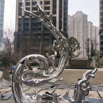 金属艺术雕塑/铁艺雕塑摆件/不锈钢景观园林雕塑/白钢艺术小品定制/东方韵雕塑